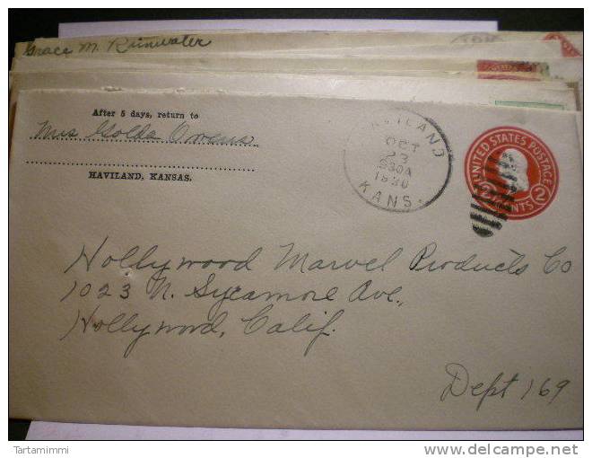 Haviland - 1930  Kansas - 2 Cent Envelope - 1921-40