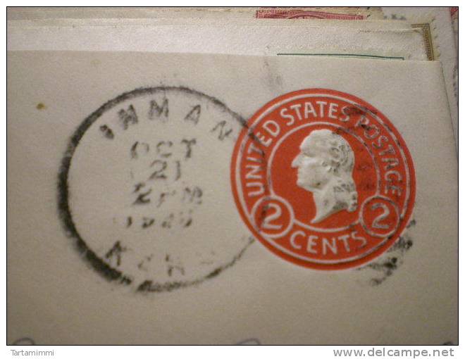 INMAN - Kansas Postal History Cover 1931 USA 2 Cent Stationery - 1921-40