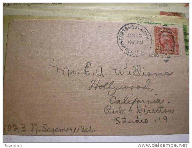 Portsmouth Ohio - New Boston Station - 1932 - 2 Cent Envelope (old Cover Postal History) To Hollywood - Cartas & Documentos