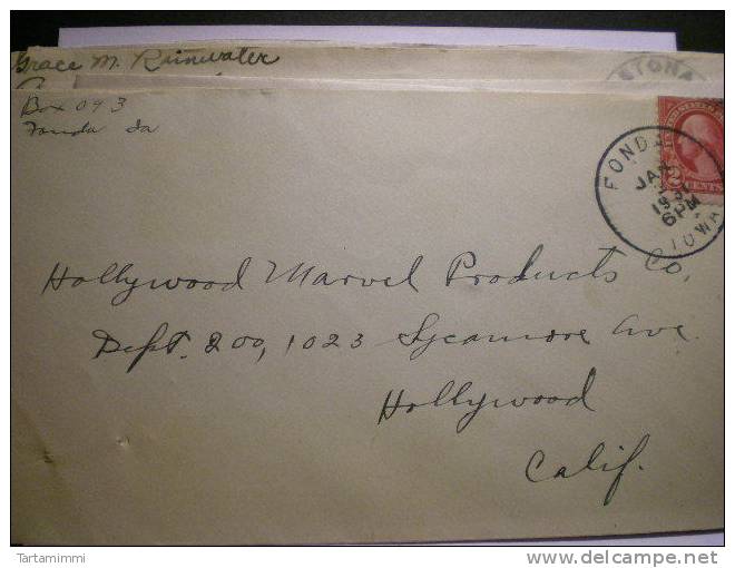 Fonda - 1931 - 1+1 Cent Envelope Old Cover (rich Tradition In Their Football History) - Covers & Documents