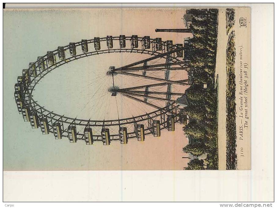 PARIS - La Grande Roue (hauteur 100 Mètres).(Manège) - District 15