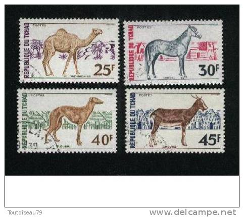 TCHAD 1972 4 Valeurs Obliterees (used) N° YT 265/268 - Farm