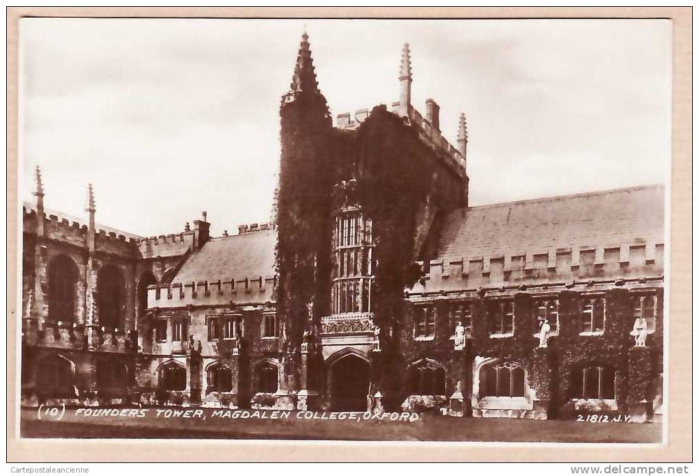 OXFORDSHIRE OXFORD FOUNDER 'S TOWER MAGDALEN COLLEGE / VALENTINE 'S REAL PHOTOGRAPH 10 UK POST CARD 21812 JV /2377A - Oxford