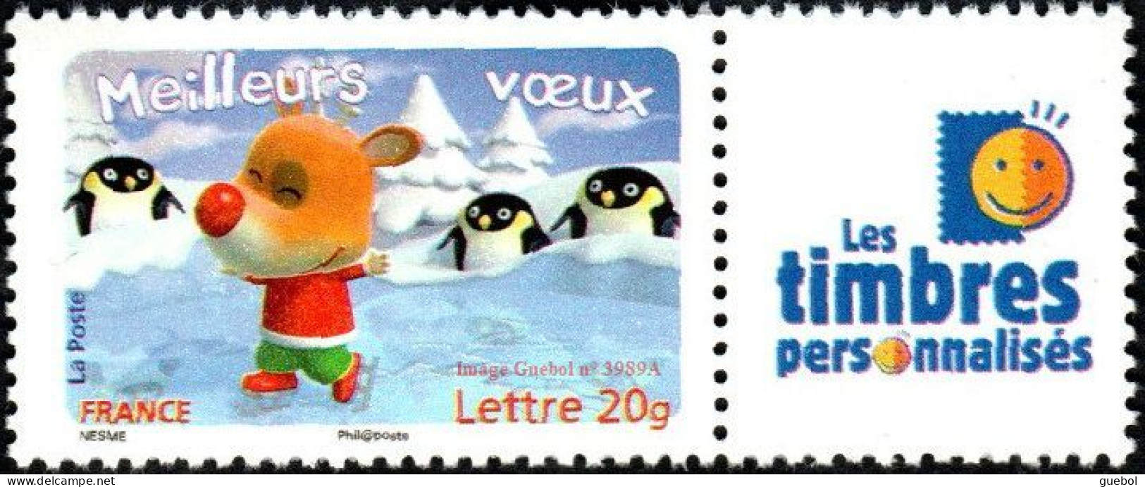 France Personnalisé N° 3989 A ** Voeux Emission De 2007 / Logo Les Timbres Perso... - Neufs