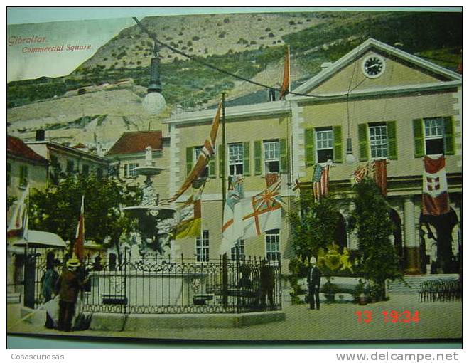 9118  GIBRALTAR  COMMERCIAL SQUARE  -  AÑOS / YEARS / ANNI 1910 OTHERS IN MY STORE - Gibraltar