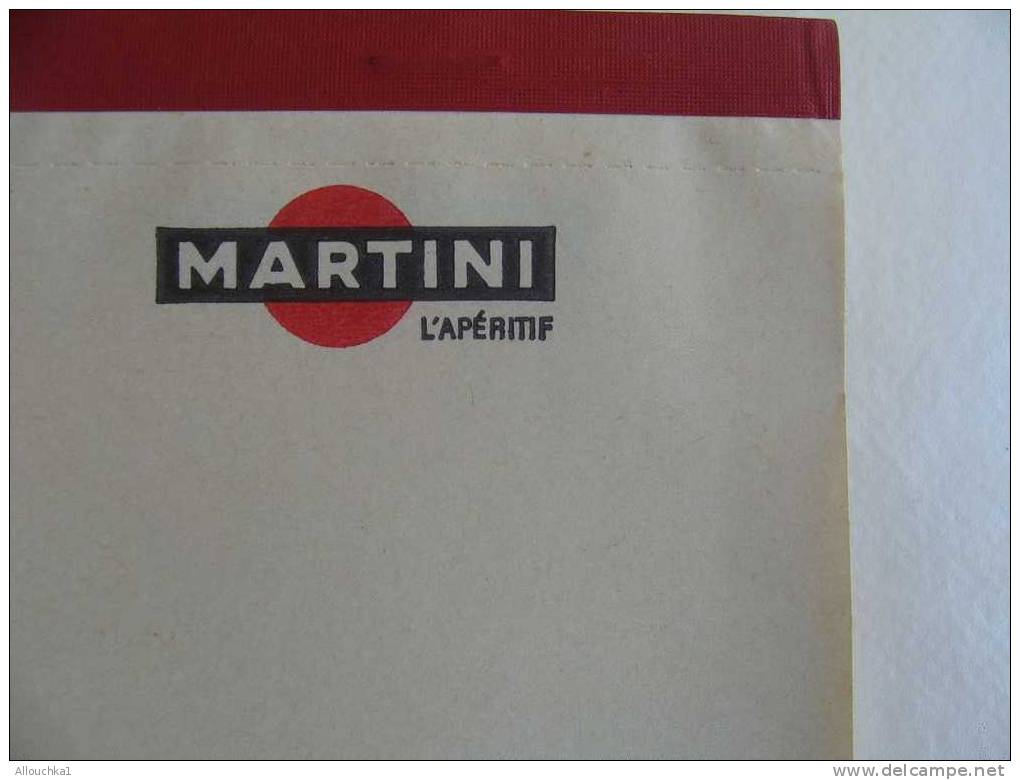 CARNET VIERGE AVEC MARQUE PUBLICITAIRE BOISSON Alcoolisée APPERITIF  MARTINI / NEUF - Alkohol