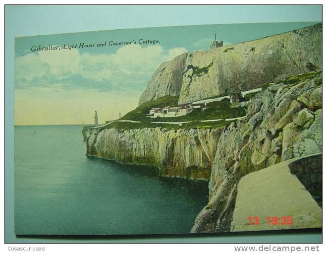 9131  GIBRALTAR  LIGHT HOUSE  -  AÑOS / YEARS / ANNI 1910 OTHERS IN MY STORE - Gibraltar