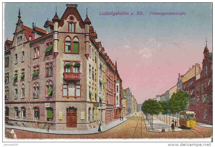 ALLEMAGNE - CPA - LUDWIGSHAFEN   A. Rh. - Prinsregentenstrabe - RHENANIE-PALATINAT - Ludwigshafen