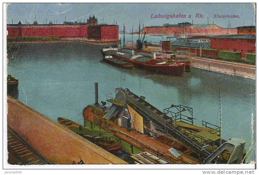 ALLEMAGNE - CPA - LUDWIGSHAFEN   A. Rh. - Winterhafen - RHENANIE-PALATINAT - Ludwigshafen