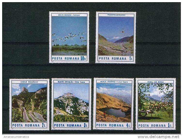 ROMANIA/RUMANIA  1.987  Y&t 3744/49  Serie Completa  PAISAJES   SDL-66 - Verzamelingen