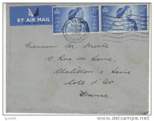 LETTRE PAR AVION  ROI REINE - Postmark Collection