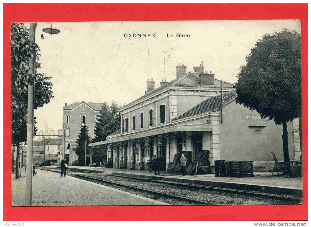 OYONNAX 1916 LA GARE INTERIEUR CHEMIN DE FER CARTE EN BON ETAT - Oyonnax