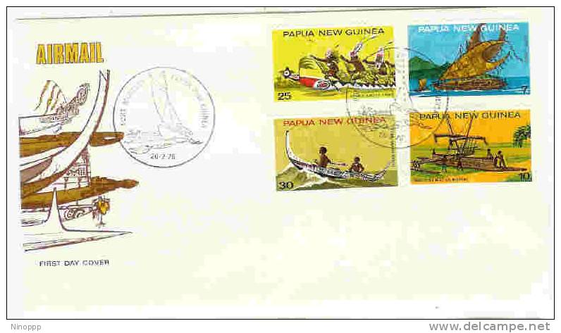 Papua New Guinea  1975 Canoes FDC - Papouasie-Nouvelle-Guinée