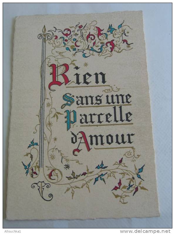 CPA A ENCADRER DIFFERENTS THEMES : ECRITS PENSEES /PHILOSOPHIE /DICTONS/RELIGION  "RIEN SANS UNE PARCELLE D'AMOUR" - Filosofia & Pensatori