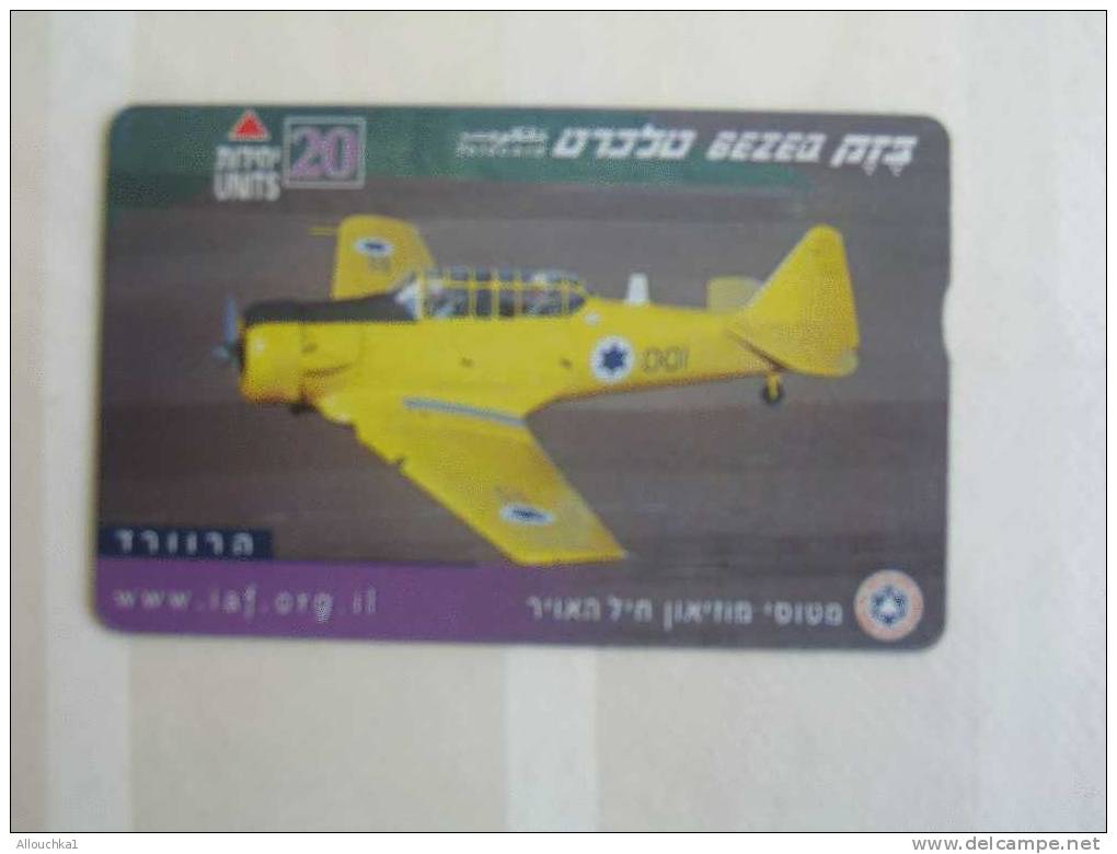 TELECARTES TELEPHONIQUE D'ISRAEL /BEZEK / AVION CANADAIR OU SIMILAIRE POUR LE FEU - Israel