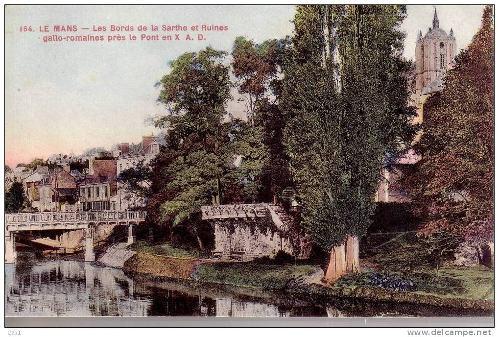 72 --- Le Mans --- Les Bords De La Sarthe Et Ruines Gallo - Romaines Pres Le Pont En X - Le Mans