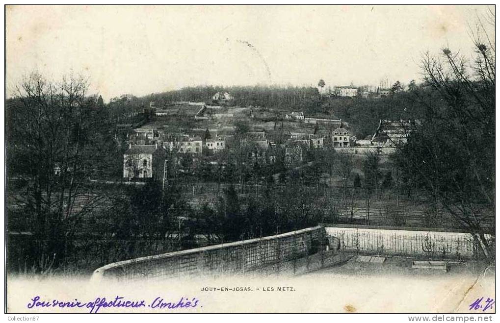 78 - YVELINES - JOUY En JOSAS - LES METZ - VILLA - MAISON BOURGEOISE - CLICHE 1900 DOS SIMPLE - Jouy En Josas