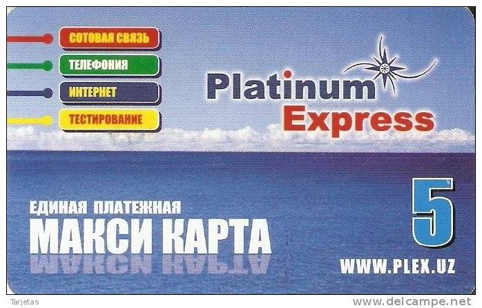 TARJETA DE UZBEKISTAN PLATINUM EXPRESS DE 5 UNITS - Uzbekistán