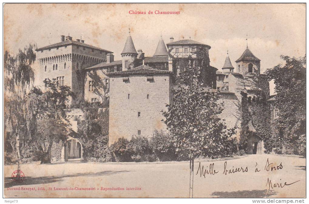 Cpa Du 69.Château De Chamousset - Saint-Laurent-de-Chamousset