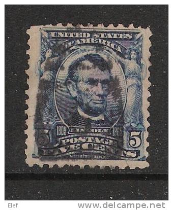 USA / Etats-Unis , 1902 , Yvert N° 148, 5c Bleu "Lincoln", Obl. B/TB - Gebraucht