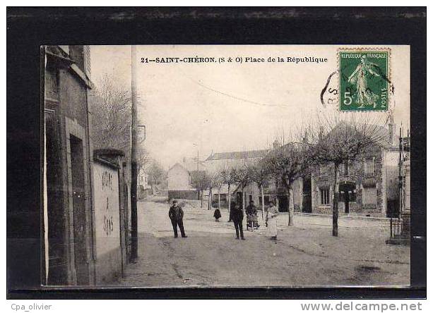 91 ST CHERON Place De La République, Animée, Avoine Et Son, Ed Royer 21, 191? - Saint Cheron