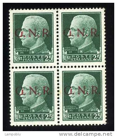 1944 - 25 Cent. Imperiale In Quartina - Stato * - Sassone 474 - C_ - Neufs