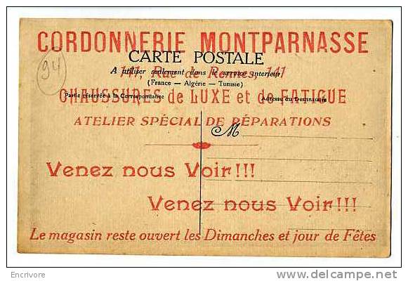 Cpa IVRY Sauvetage Des Habitants 1910 - Publcite CORDONNERIE MONTPARNASSE Au Verso - Ivry Sur Seine