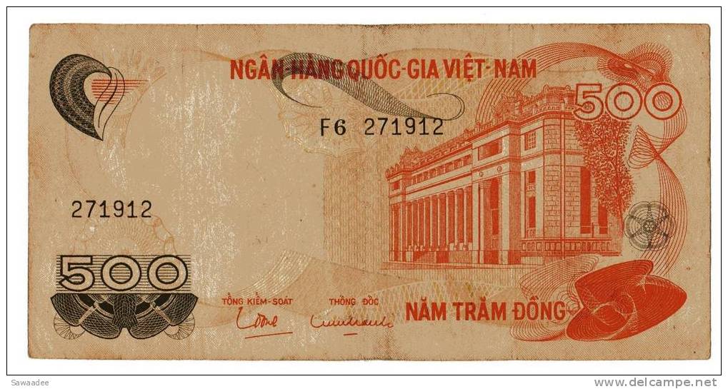 BILLET SUD VIETNAM - P.28 - 1970 - 500 DONG - Vietnam