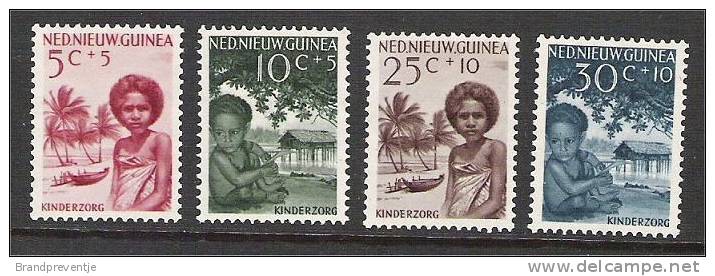 Nederlands  Nieuw Guinea - NVPH 45-48  Papua-children (mint, No Gum) - Netherlands New Guinea