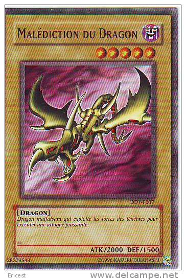 CARTE YU GI OH MALEDICTION DU DRAGON DDY-F007 BON ETAT - Yu-Gi-Oh