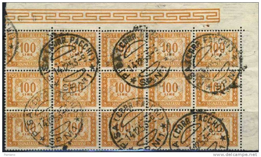 PIA - ITA - Specializzazione - 1947-54 : Segnatasse £ 100 - (SAS 109/1) - Strafport