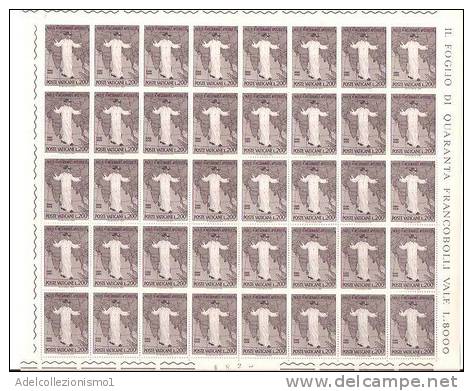 12)SERIE VIAGGIO DI PAOLO VI DEL 1964 IN FOGLI INTERI NUOVI DEL VATICANO - Used Stamps