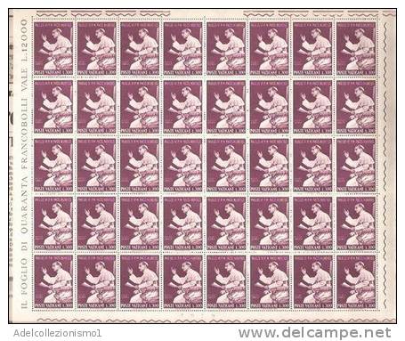 18)SERIE VISITA PAOLO VI IN FOGLI INTERI NUOVI DEL VATICANO - Used Stamps