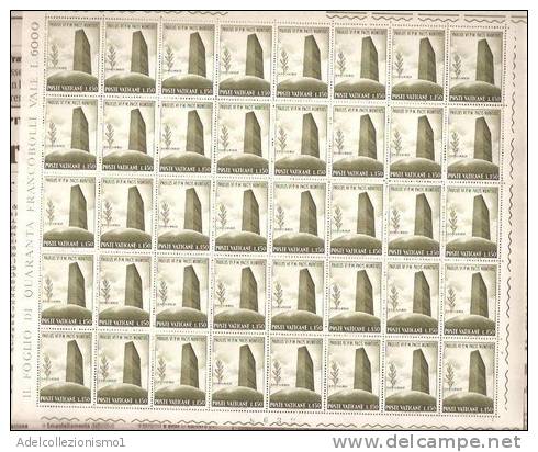 19)SERIE VISITA PAOLO VI IN FOGLI INTERI NUOVI DEL VATICANO - Used Stamps