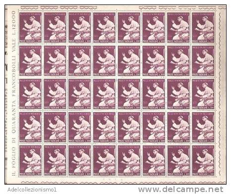 19)SERIE VISITA PAOLO VI IN FOGLI INTERI NUOVI DEL VATICANO - Used Stamps