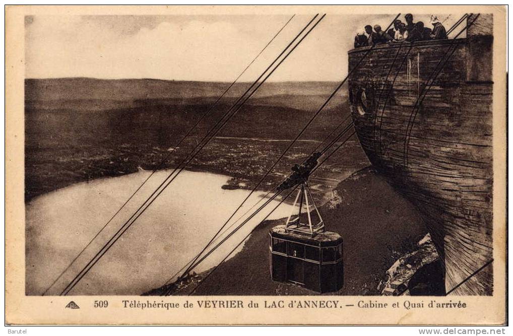 VEYRIER DU LAC - Le Téléphérique. Cabine Et Quai D´arrivée - Veyrier