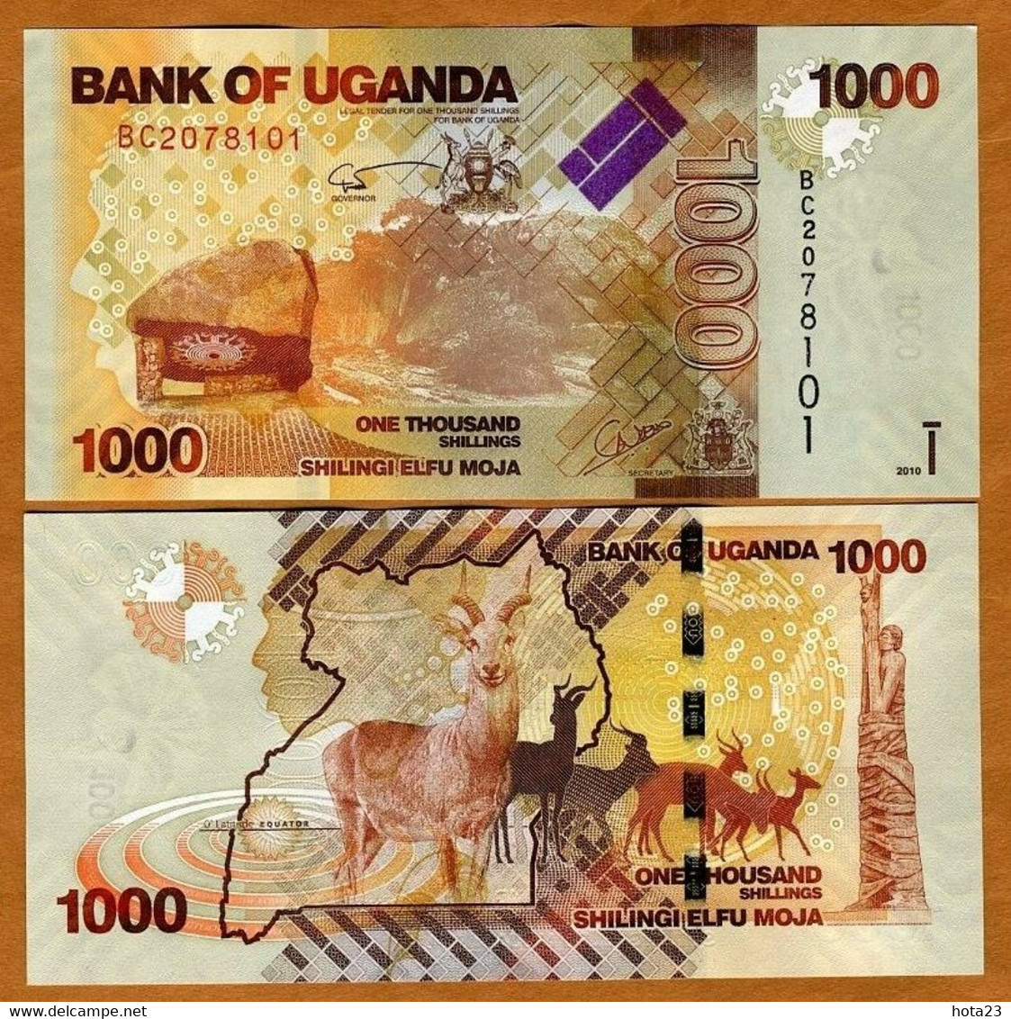 Uganda, 1000 (1,000) Shillings, 2010, P-49a, UNC - Uganda