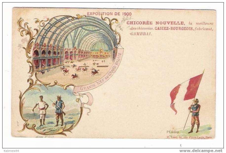 EXPOSITION UNIVERSELLE DE 1900 ( PARIS ) / Série N° 4177 ( N° 7 ) / GRANDE NEF DU GRAND PALAIS / Drapeau Du PEROU - Expositions