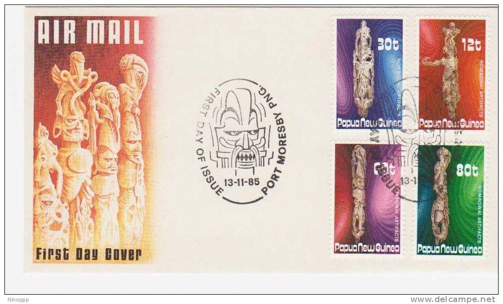 Papua New Guinea  1985  Nombowai   Artfacts  FDC - Papua Nuova Guinea