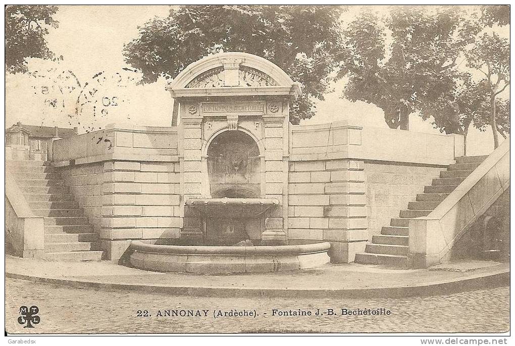 CPA De ANNONAY - Fontaine J.B. Bechétoille. - Annonay