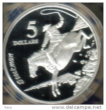 AUSTRALIA $5 MAN HORSE ANIMAL MASTERPIECES IN SILVER 1996 PROOF READ DESCRIPTION CAREFULLY!! - Sonstige & Ohne Zuordnung