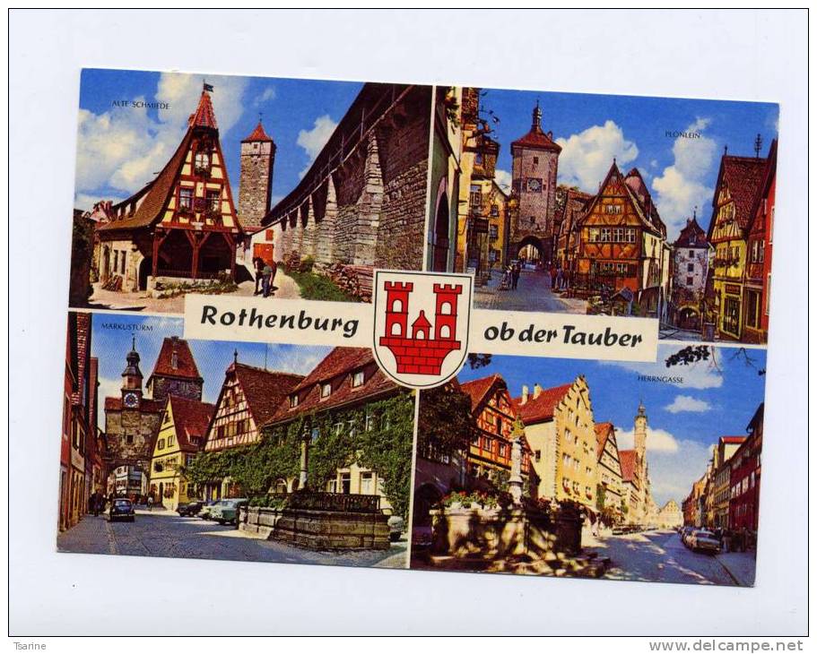 Allemagne : Lot De 2 Cartes De  Rothenburg Ob Der Tauber - Ansbach