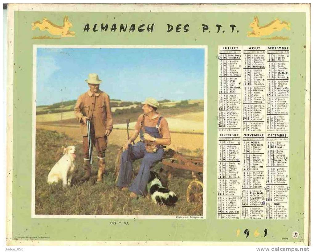 ALMANACH DES PTT RHONE 1961 Oberthur - Grand Format : 1961-70