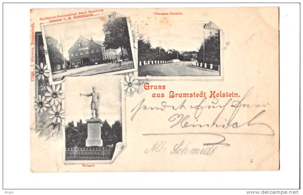 CPA--Allemagne >   Schleswig-Holstein >  Bad Bramstedt >   ---GRUSS AUS BRANSTEDT HOLSTEIN >  ---3  VUES-- - Bad Bramstedt