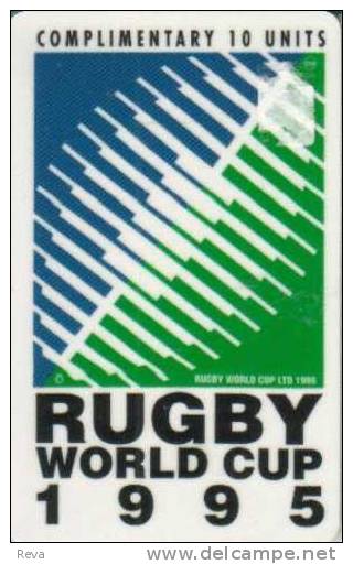 RSA SOUTH AFRICA 10 U RUGBY WORLD CUP 1995  SPORT  CARTOON BACK CHIP MINT IN BLISTER SAF-27 READ DESCRIPTION !! - South Africa
