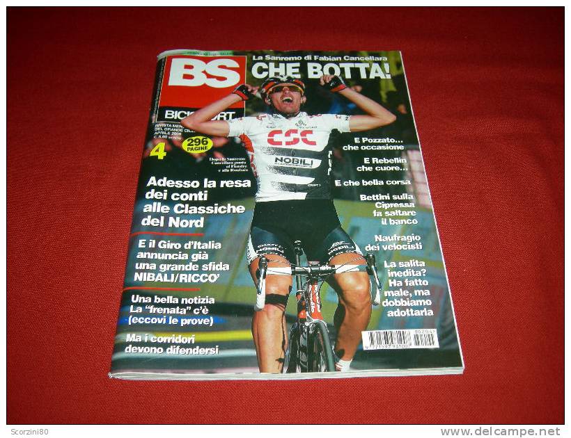BS Bicisport 2008 N° 4 Aprile (Fabian Cancellara) - Deportes