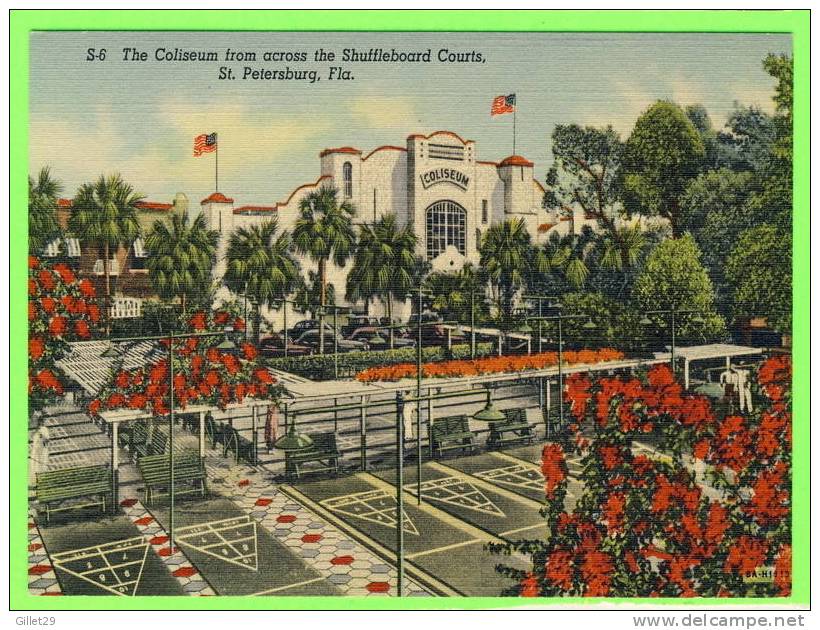 ST. PETERSBURG, FL - THE COLISEUM FROM ACROSS THE SHUFFLEBOARD COURTS - - St Petersburg