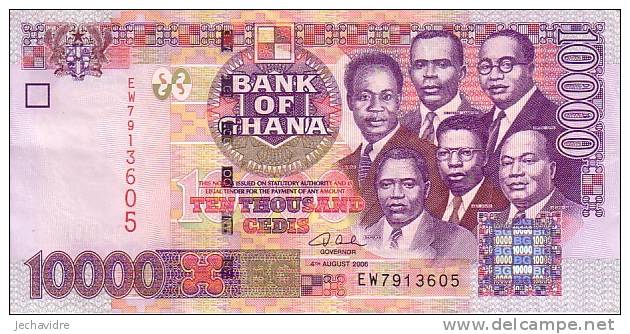 GHANA   10 000 Cedis  Daté Du 04-08-2006   Pick 35    ***** QUALITE  XF + ***** - Ghana