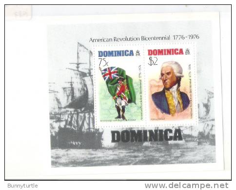 Dominica 1976 American Bicentennial Flag S/S MLH - Dominique (...-1978)