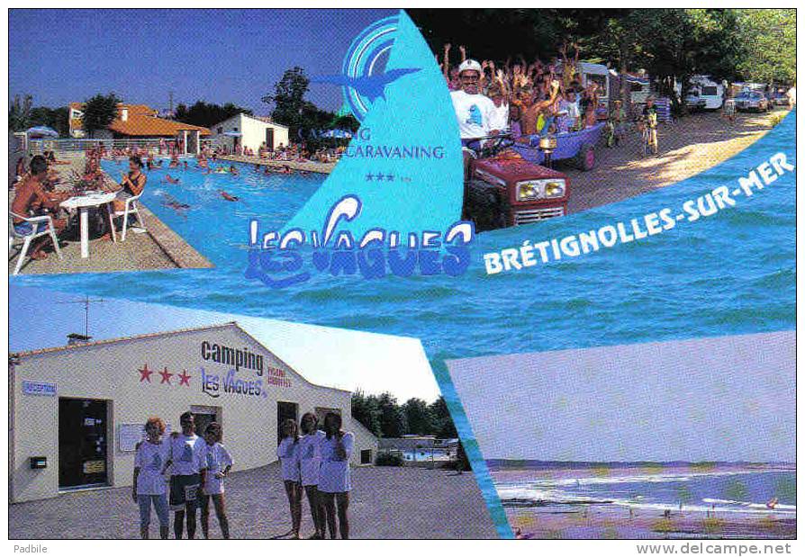 Carte Postale 85. Brétignoles-sur-Mer  Camping "Les Vagues" Trés Beau Plan - Bretignolles Sur Mer